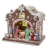 Kurt Adler 12.5" Battery Operated LED Light Up Nativity Gingerbread House Christmas Figure N1036 -The Jolly Christmas Shop apimgwzrh 24414.1646091962