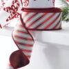 Raz 2.5" Red And White Striped Wired Christmas Ribbon R4071775 -The Jolly Christmas Shop apip1nb6c 41447.1646091892
