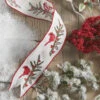 Raz 4" Cardinal Wired Embroidered Christmas Ribbon R4171874 -The Jolly Christmas Shop apip3jfd4 20922.1646091881