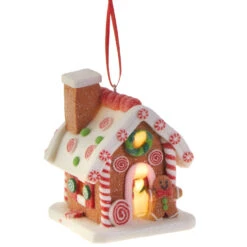 Raz 3.25" LED Lighted Claydough Gingerbread House Christmas Ornament 3815534 -The Jolly Christmas Shop apipa6o90 32364.1646091909