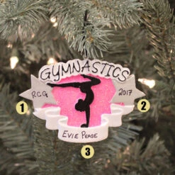 Gymnastics Personalized Christmas Ornament