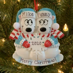 Polar Bear Couple Our First Christmas Personalized Christmas Ornament OR1450 -The Jolly Christmas Shop apiqhbxxt 99411.1646091897