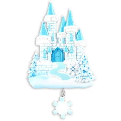 Blue And White Ice Castle Personalized Christmas Ornament OR1462 -The Jolly Christmas Shop apiqxdcjd 15301.1646091960