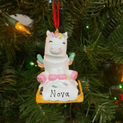 Marshmallow Unicorn Personalized Christmas Ornament MM20023 -The Jolly Christmas Shop apir7oav3 21350.1646091922