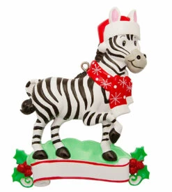 Zebra Personalized Christmas Ornament OR1850-Z -The Jolly Christmas Shop apirsr5t0 10727.1646091908