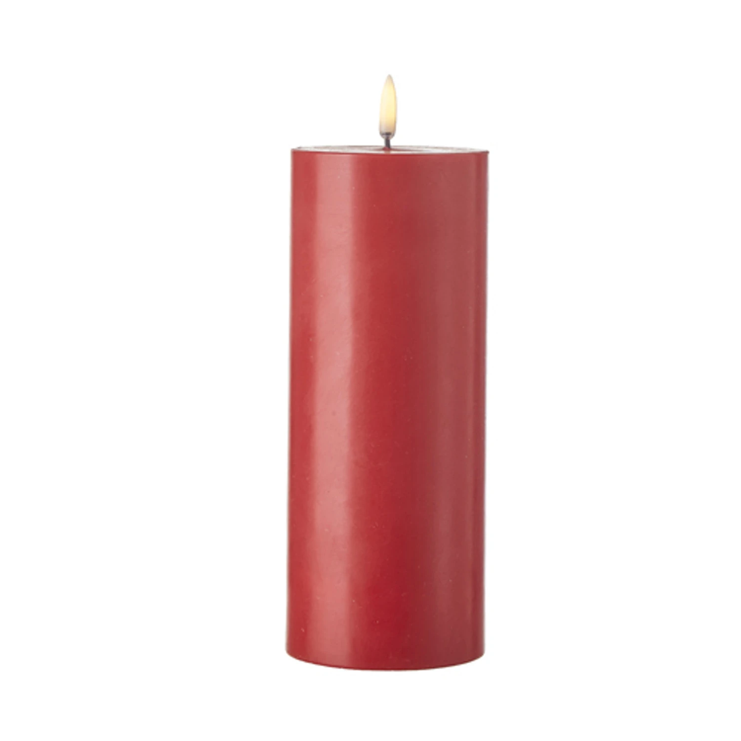 Uyuni 3" X 5" Or 7" Or 9" Flat Top Moving Flame Red Unscented Pillar Battery Candle 6 Uyuni 3" X 5" Or 7" Or 9" Flat Top Moving Flame Red Unscented Pillar Battery Candle - Image 4