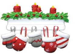 Family Personalized Christmas Ornament With 5 Mittens -The Jolly Christmas Shop apisiofjj 29194.1646091874