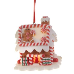 Raz 3.25" LED Lighted Claydough Gingerbread House Christmas Ornament 3815534 -The Jolly Christmas Shop apit7wwoo 16935.1646091908