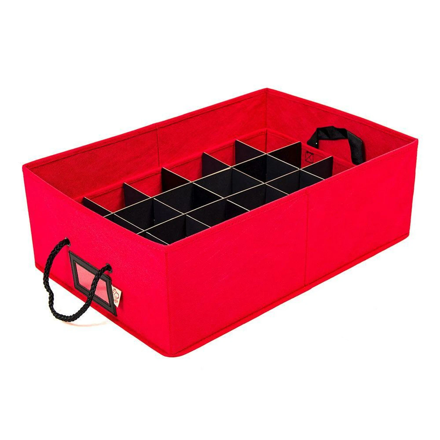 Santa's Bags Red 2 Tray Lid Top Christmas Ornament Storage SB-10453-RED 4 Santa's Bags Red 2 Tray Lid Top Christmas Ornament Storage SB-10453-RED - Image 2