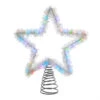 Kurt Adler 12.2" LED Lighted Silver Tinsel Star Christmas Tree Topper AD1022RGB -The Jolly Christmas Shop apiuatrqg 14543.1646091907