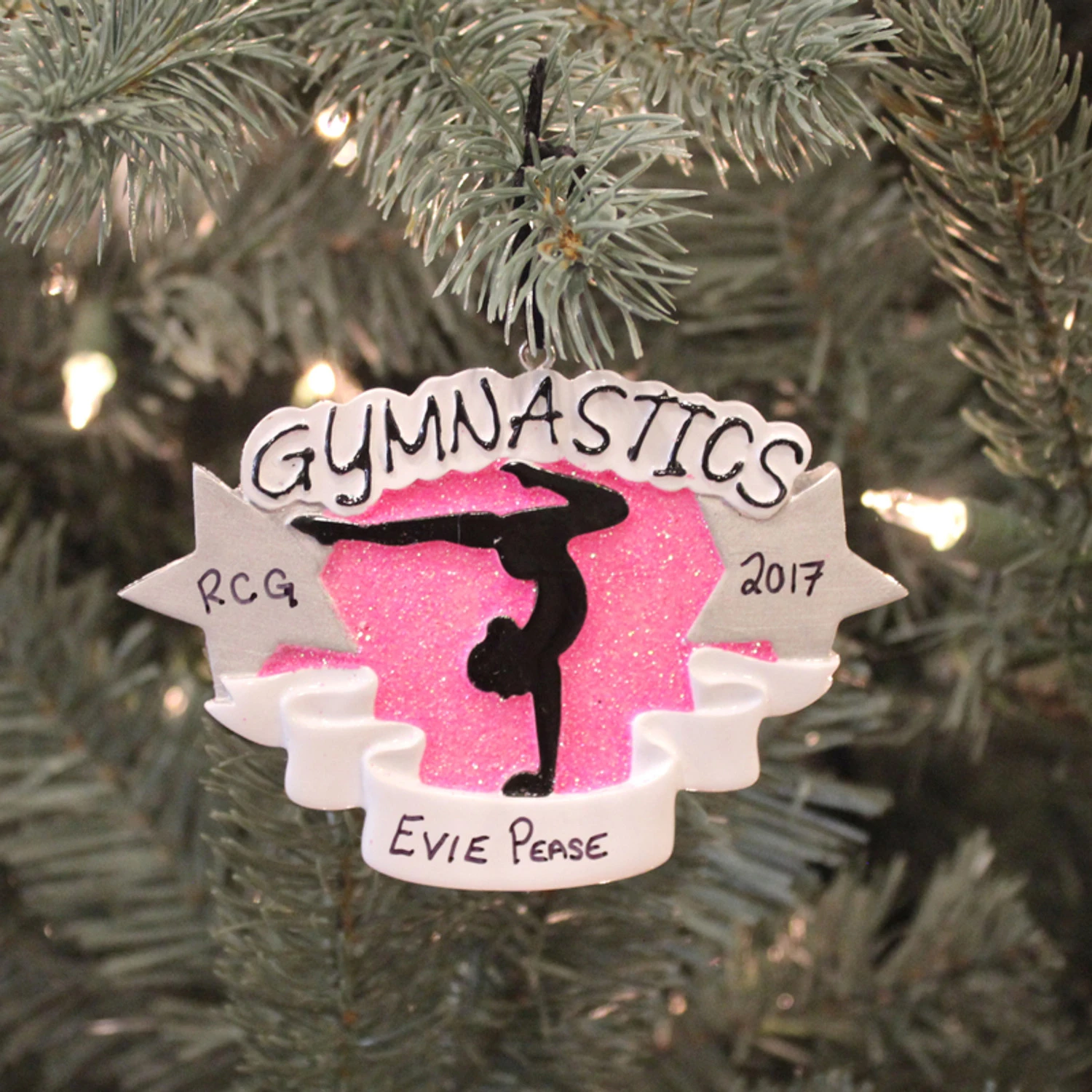 Gymnastics Personalized Christmas Ornament 4 Gymnastics Personalized Christmas Ornament - Image 2