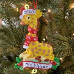 Baby Giraffe Personalized Christmas Ornament OR1850G