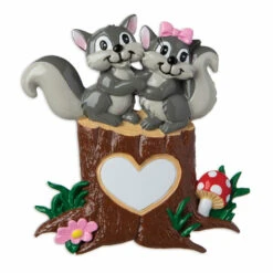 Squirrel Couple On Tree Trunk With Heart Personalized Christmas Ornament OR1890-SQ 7 Squirrel Couple On Tree Trunk With Heart Personalized Christmas Ornament OR1890-SQ -The Jolly Christmas Shop apiutkmwl 17748.1646091871