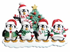 Family Personalized Christmas Ornament With 5 Penguins 7 Family Personalized Christmas Ornament With 5 Penguins -The Jolly Christmas Shop apiux0qax 15222.1646091887