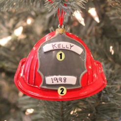 Fireman Hat Personalized Christmas OrnamentOR1028