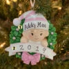 Pink Baby Girl In Wreath Personalized Christmas Ornament OR1746-P 2 Pink Baby Girl In Wreath Personalized Christmas Ornament OR1746-P -The Jolly Christmas Shop apiwq1g9l 91923.1646091885
