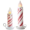 Raz 17.5" Or 22.5" Battery Operated Peppermint Striped Large Candle Christmas Decoration