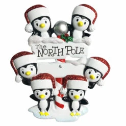 Penguin Family Of 6 At The North Pole Personalized Christmas Ornament OR1739-6 -The Jolly Christmas Shop apiwztd8d 05482.1646091880