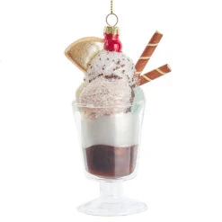 Kurt Adler 5.25" Ice Cream Sundae Glass Christmas Ornament T3108