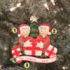 Couple Opening Presents Personalized Christmas Ornament OR1523-2 -The Jolly Christmas Shop apixu4xoo 42694.1646091876