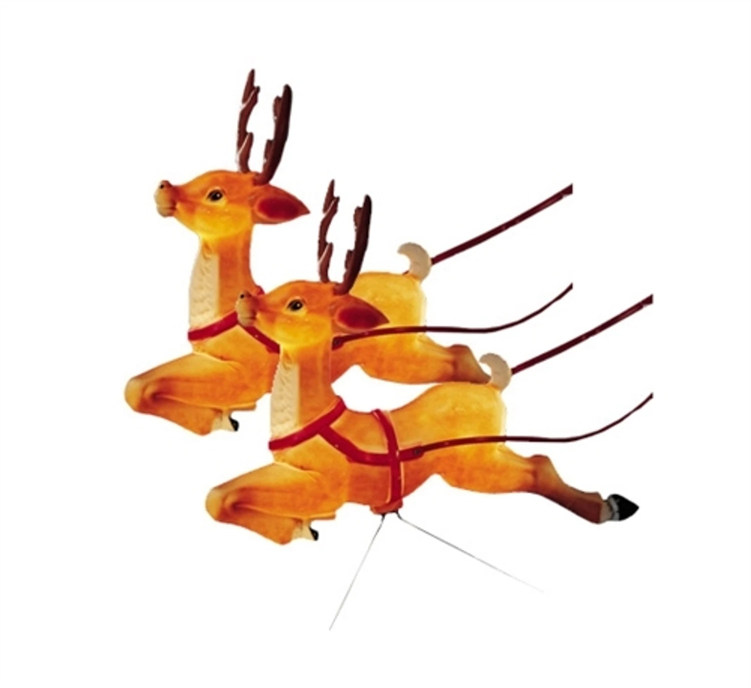 Set Of 2 Reindeer Lighted Blow Mold Decorations C6490 3 Set Of 2 Reindeer Lighted Blow Mold Decorations C6490