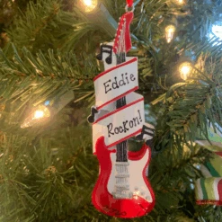 Red Electric Guitar Personalized Christmas Ornament OR1966 -The Jolly Christmas Shop apiyc5oys 31786.1646091887