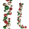 Raz 4' Red, Gold, And Green Ball Christmas Garland G3832768 1 Raz 4' Red, Gold, And Green Ball Christmas Garland G3832768 -The Jolly Christmas Shop apizushnt 79705.1646091873