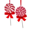 Kurt Adler 6.3" Set Of 2 Peppermint Stripe Lollipop Christmas Ornament D4099 2 Kurt Adler 6.3" Set Of 2 Peppermint Stripe Lollipop Christmas Ornament D4099 -The Jolly Christmas Shop d4099 47122.1677620123