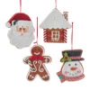 Kurt Adler 4.85" Set Of 4 Claydough Cookie Christmas Ornament D4156 2 Kurt Adler 4.85" Set Of 4 Claydough Cookie Christmas Ornament D4156 -The Jolly Christmas Shop d4156 68625.1677688111