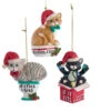 Kurt Adler 3.25" "If I Fits, I Sits" Cat Christmas Ornaments E0599 -The Jolly Christmas Shop e0599 00422.1677698894
