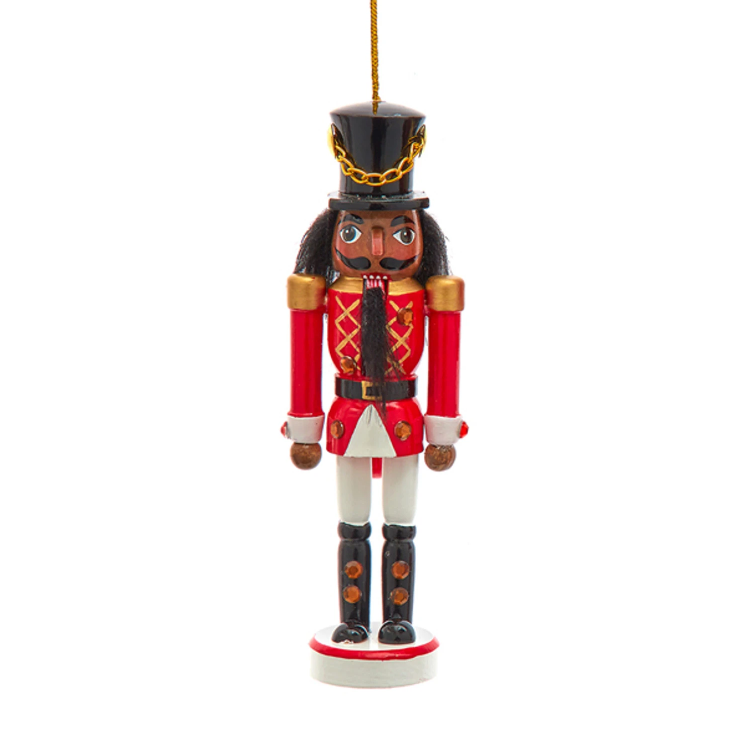 Kurt Adler 6" Red And White African American Nutcracker Ornament F2223 5 Kurt Adler 6" Red And White African American Nutcracker Ornament F2223 - Image 3