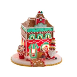 Kurt Adler 7.5" Light-Up Sugar Plum Shops Christmas Houses GBJ0028 -The Jolly Christmas Shop gbj0028b 64798.1677779576