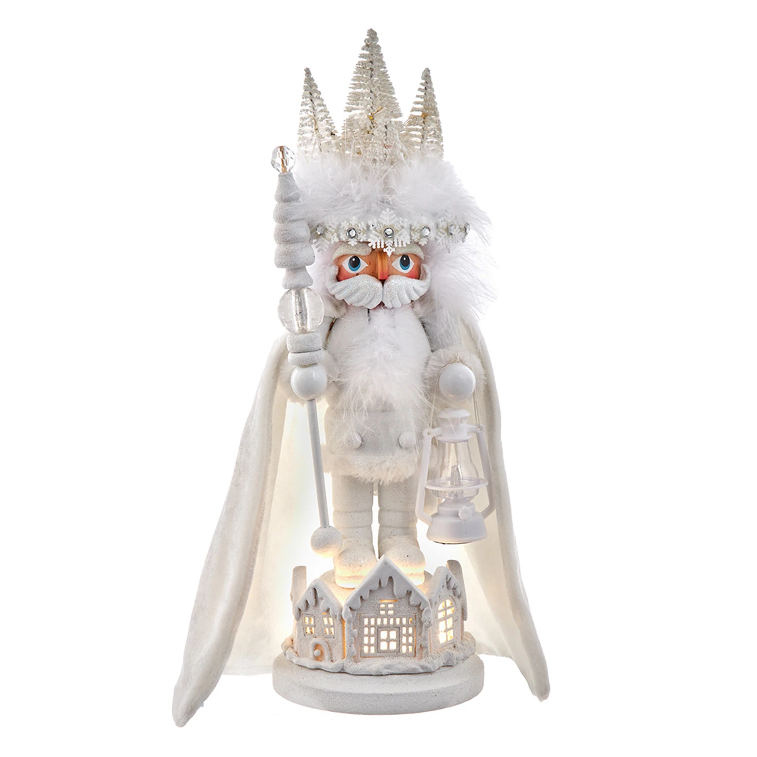 Kurt Adler 15" Hollywood Nutcrackers White Winter LED Hat Nutcracker HA0658 3 Kurt Adler 15" Hollywood Nutcrackers White Winter LED Hat Nutcracker HA0658