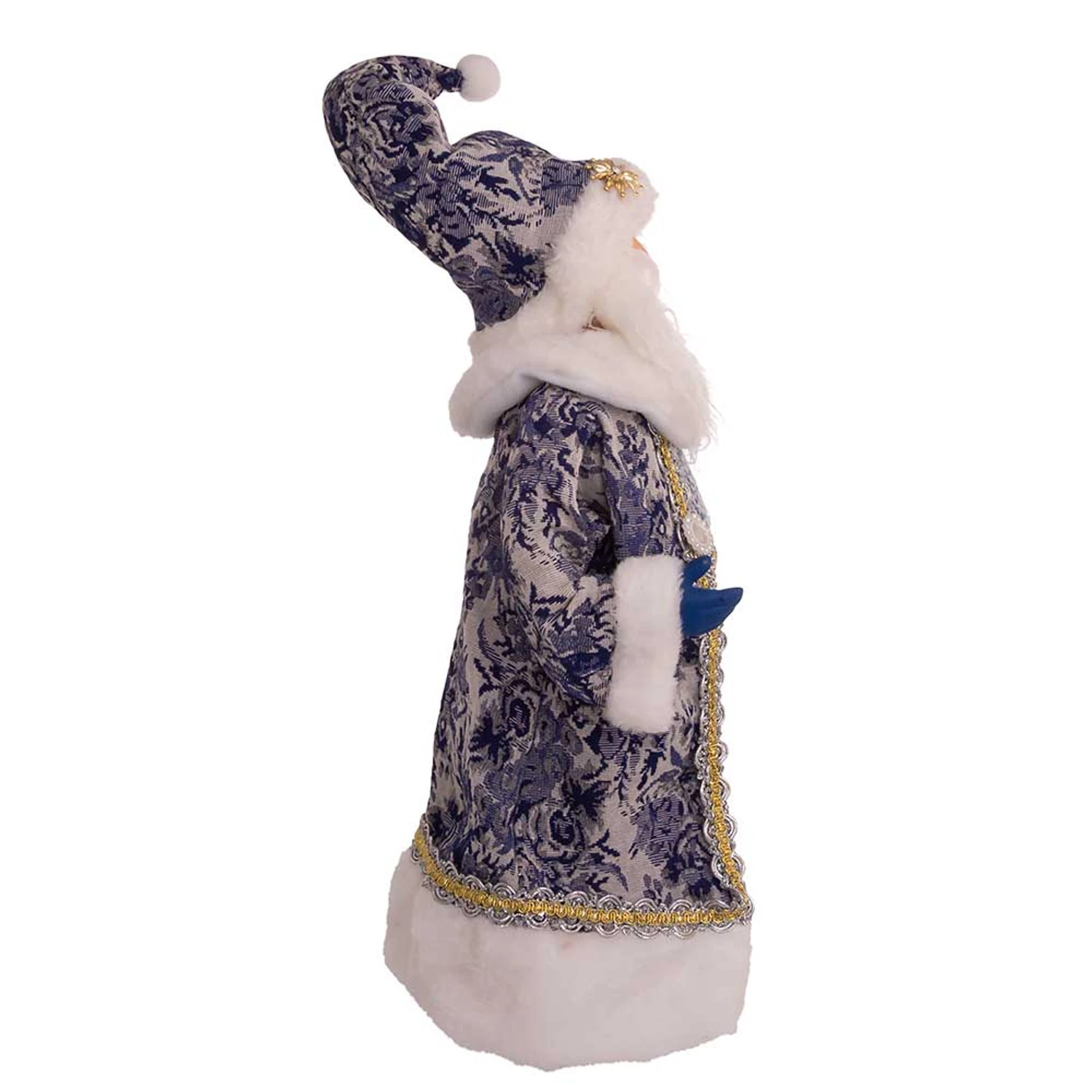 Kurt Adler 18" Blue Delft Santa Holding Sign Christmas Figure J6098 6 Kurt Adler 18" Blue Delft Santa Holding Sign Christmas Figure J6098 - Image 4