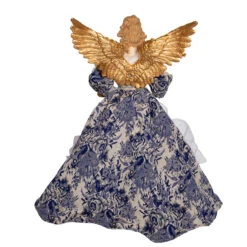 Kurt Adler 17" Indigo Blue Delft Angel Christmas Tree Topper J6099 -The Jolly Christmas Shop j6099 03 22843.1653408815