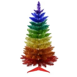 Kurt Adler 3' Or 4' Un-Lit Rainbow Foil Artificial Christmas Tree -The Jolly Christmas Shop tr2392 86531.1678131152