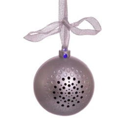 Kurt Adler 70MM Bluetooth Musical Silver Ball Christmas Ornament USB1300 -The Jolly Christmas Shop usb1300 01 96645.1653488122