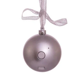 Kurt Adler 70MM Bluetooth Musical Silver Ball Christmas Ornament USB1300 -The Jolly Christmas Shop usb1300 04 70457.1653488132